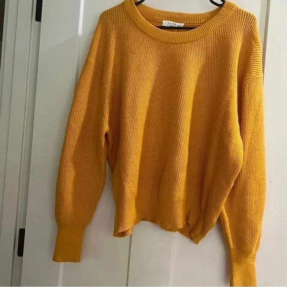 Elodie Sweaters - Elodie women’s mustard yellow knit sweater long sleeve crew neck size xl new